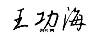 王正良王功海行书个性签名怎么写