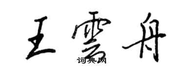 王正良王云舟行书个性签名怎么写