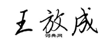 王正良王放成行书个性签名怎么写