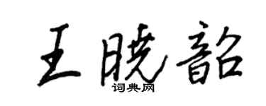 王正良王晓韶行书个性签名怎么写