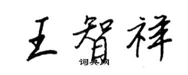 王正良王智祥行书个性签名怎么写