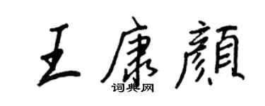 王正良王康颜行书个性签名怎么写