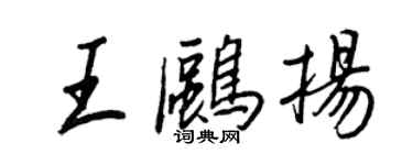 王正良王鸥扬行书个性签名怎么写