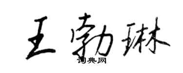 王正良王勃琳行书个性签名怎么写