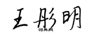 王正良王彤明行书个性签名怎么写