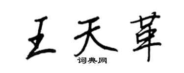 王正良王天革行书个性签名怎么写