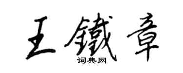 王正良王铁章行书个性签名怎么写