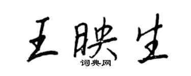 王正良王映生行书个性签名怎么写