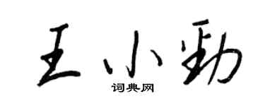 王正良王小劲行书个性签名怎么写