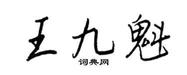 王正良王九魁行书个性签名怎么写