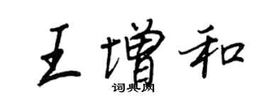 王正良王增和行书个性签名怎么写