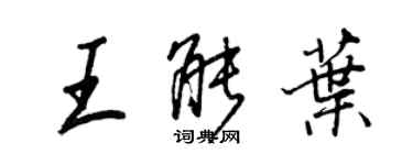 王正良王能叶行书个性签名怎么写