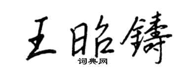 王正良王昭铸行书个性签名怎么写