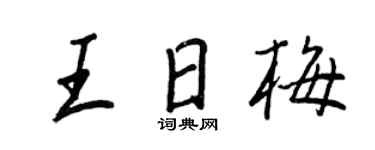 王正良王日梅行书个性签名怎么写