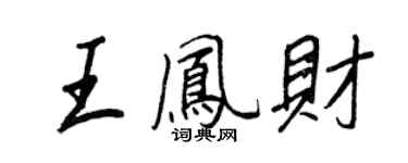 王正良王凤财行书个性签名怎么写