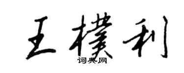 王正良王朴利行书个性签名怎么写