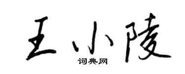 王正良王小陵行书个性签名怎么写