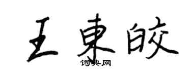 王正良王东皎行书个性签名怎么写