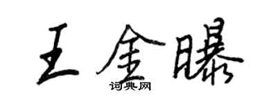 王正良王金曝行书个性签名怎么写