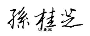 王正良孙桂芝行书个性签名怎么写