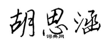 王正良胡思涵行书个性签名怎么写