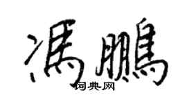王正良冯鹏行书个性签名怎么写