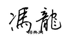 王正良冯龙行书个性签名怎么写