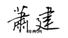 王正良萧建行书个性签名怎么写