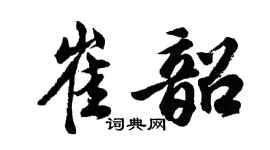 胡问遂崔韶行书个性签名怎么写