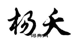 胡问遂杨夭行书个性签名怎么写