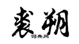 胡问遂裘朔行书个性签名怎么写