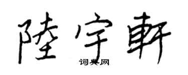 王正良陆宇轩行书个性签名怎么写