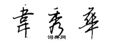 王正良韦秀华行书个性签名怎么写