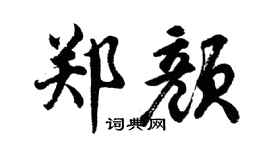 胡问遂郑颜行书个性签名怎么写