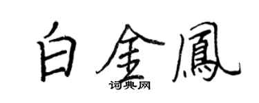 王正良白金凤行书个性签名怎么写