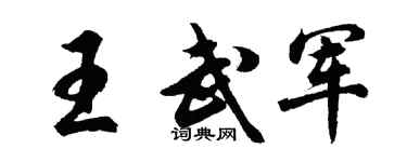 胡问遂王武军行书个性签名怎么写