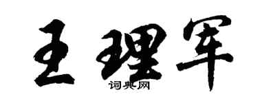 胡问遂王理军行书个性签名怎么写