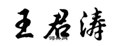 胡问遂王君涛行书个性签名怎么写