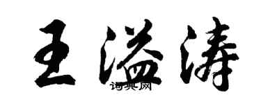 胡问遂王溢涛行书个性签名怎么写