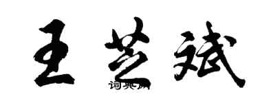 胡问遂王芝斌行书个性签名怎么写