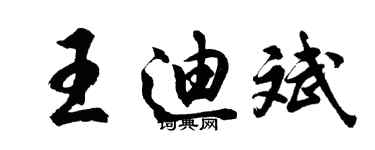 胡问遂王迪斌行书个性签名怎么写