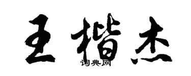 胡问遂王楷杰行书个性签名怎么写