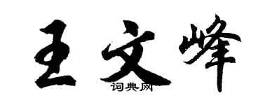 胡问遂王文峰行书个性签名怎么写