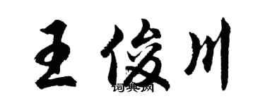 胡问遂王俊川行书个性签名怎么写