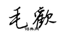 王正良毛欢行书个性签名怎么写