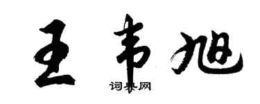 胡问遂王韦旭行书个性签名怎么写