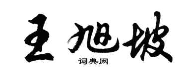 胡问遂王旭坡行书个性签名怎么写