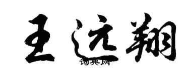 胡问遂王远翔行书个性签名怎么写
