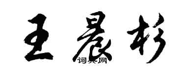 胡问遂王晨杉行书个性签名怎么写