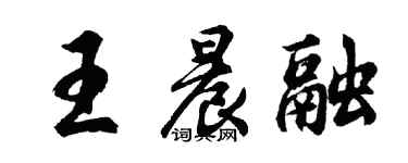 胡问遂王晨融行书个性签名怎么写